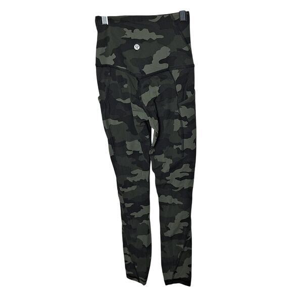 Lululemon Women 0 Incognito Camo Gator Green "Align Crop" Athleisure Leggings - Picture 4 of 8